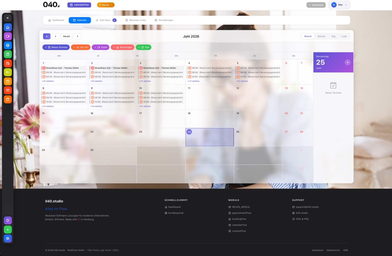 calendarFlow im Einsatz